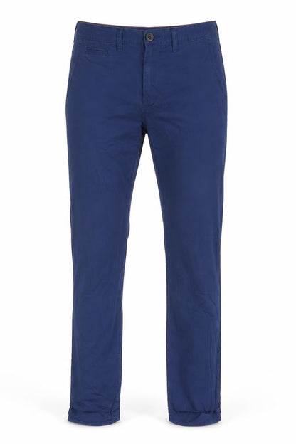 Mens UK Size M Blend Regular Fit Chino Blue Trousers