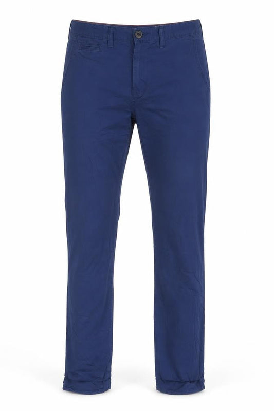 Mens UK Size M Blend Regular Fit Chino Blue Trousers