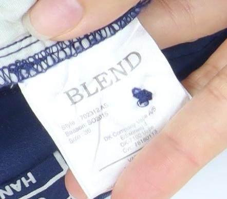 Blend Men's Blue Chino Trousers M Regular Fit Cotton