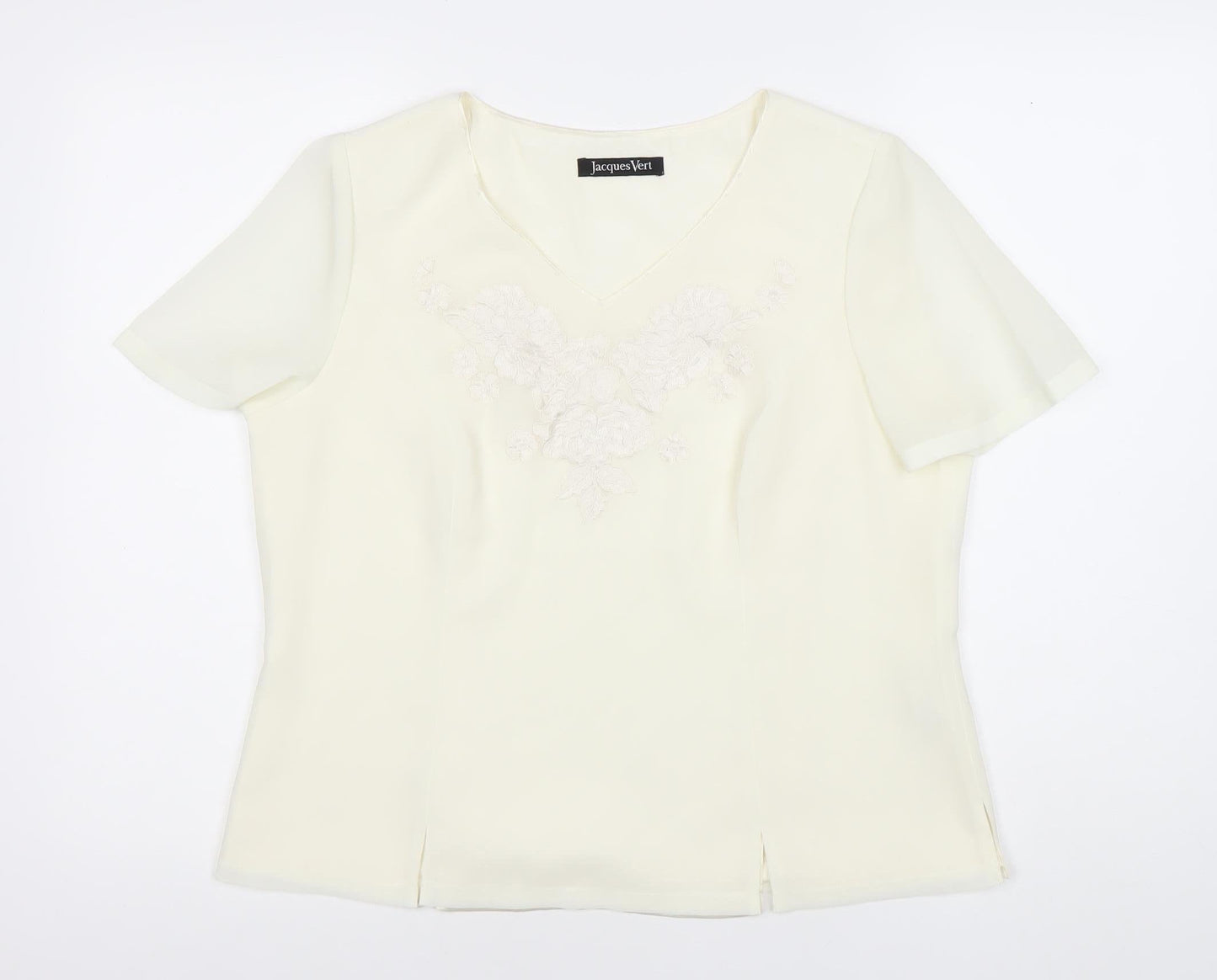 Womens UK Size 14 Jacques Vert Ivory Basic Blouse