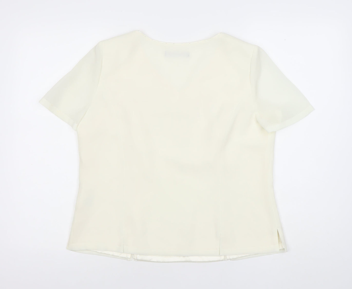 Womens UK Size 14 Jacques Vert Ivory Basic Blouse
