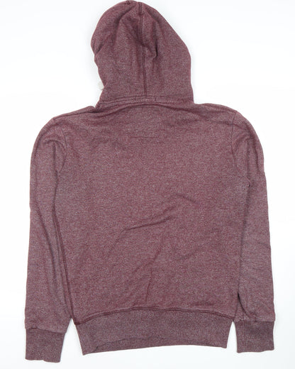 Superdry Men’s Red Pullover Hoodie Size S Graphic Logo