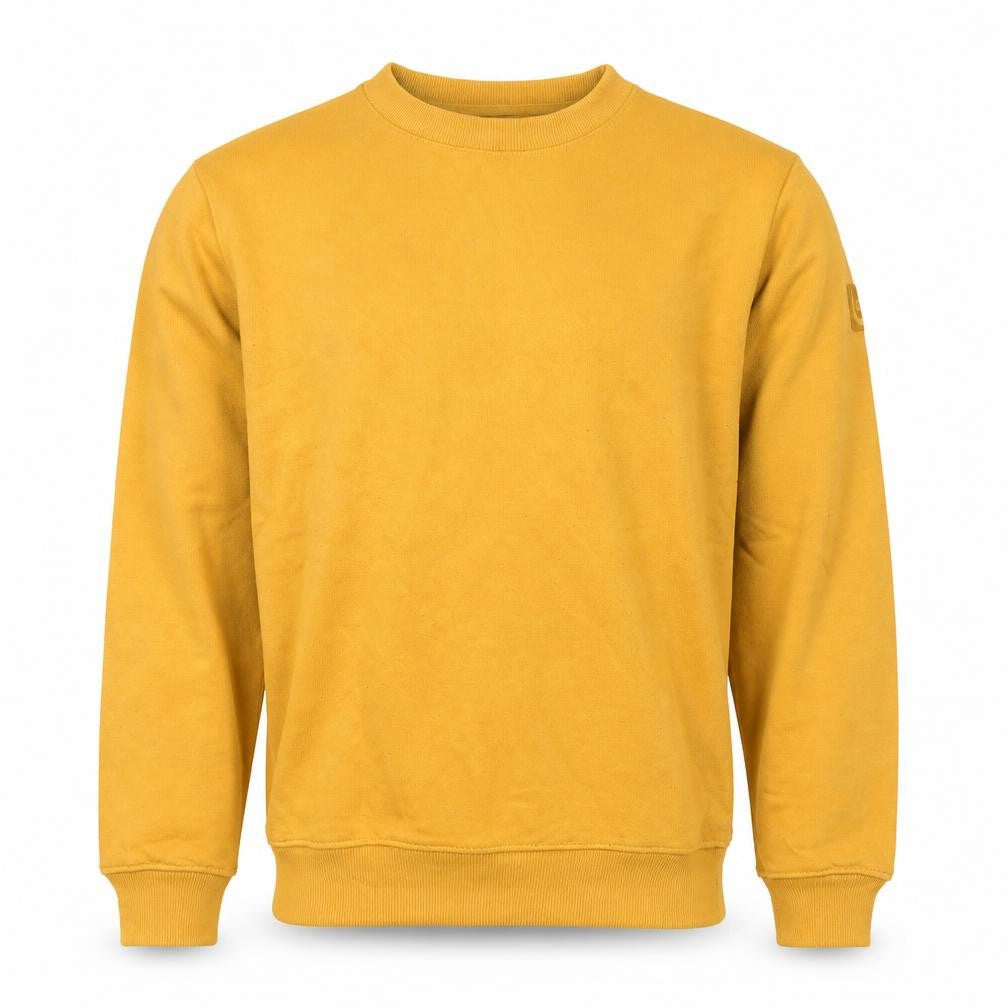 Duck & Cover Men's Yellow Cotton Crew Neck Pullover Sweatshirt Medium