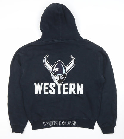J-America Mens Black XS Pullover Hoodie WWU Western Vikings Logo