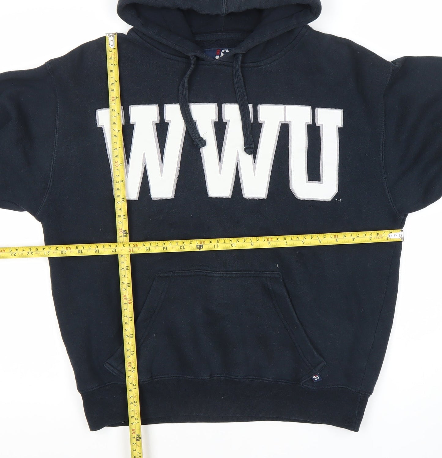 J-America Mens Black XS Pullover Hoodie WWU Western Vikings Logo