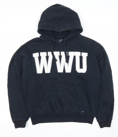 J-America Mens Black XS Pullover Hoodie WWU Western Vikings Logo