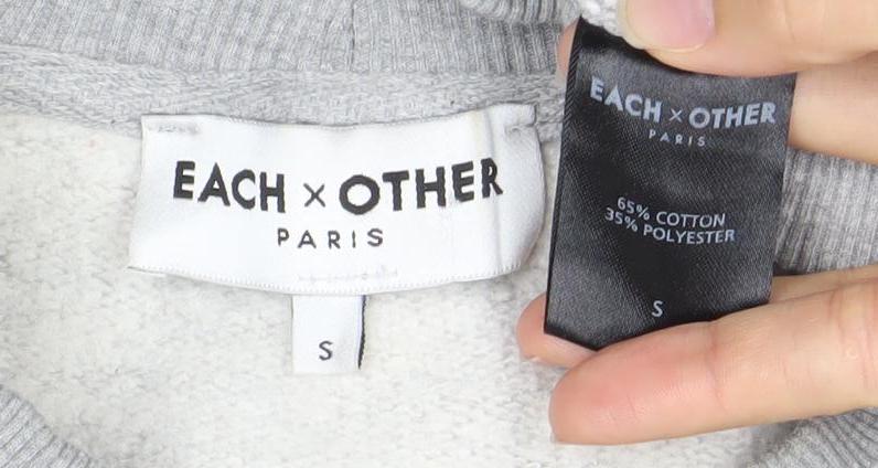 Each x Other Women Grey Small Crew Neck Sweatshirt Logo Detail