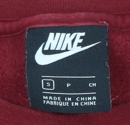 Mens UK Size S Nike Red Pullover Sweatshirt