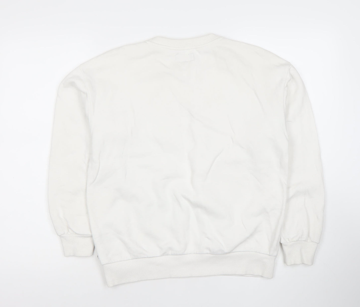 izzue Women White XS Pullover Sweatshirt Logo Patience & Love