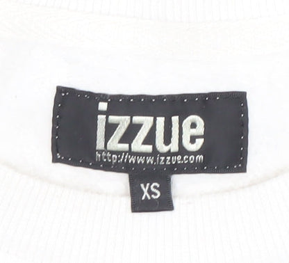 izzue Women White XS Pullover Sweatshirt Logo Patience & Love