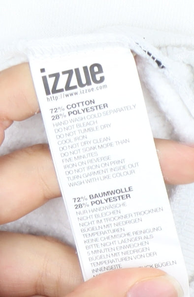 izzue Women White XS Pullover Sweatshirt Logo Patience & Love