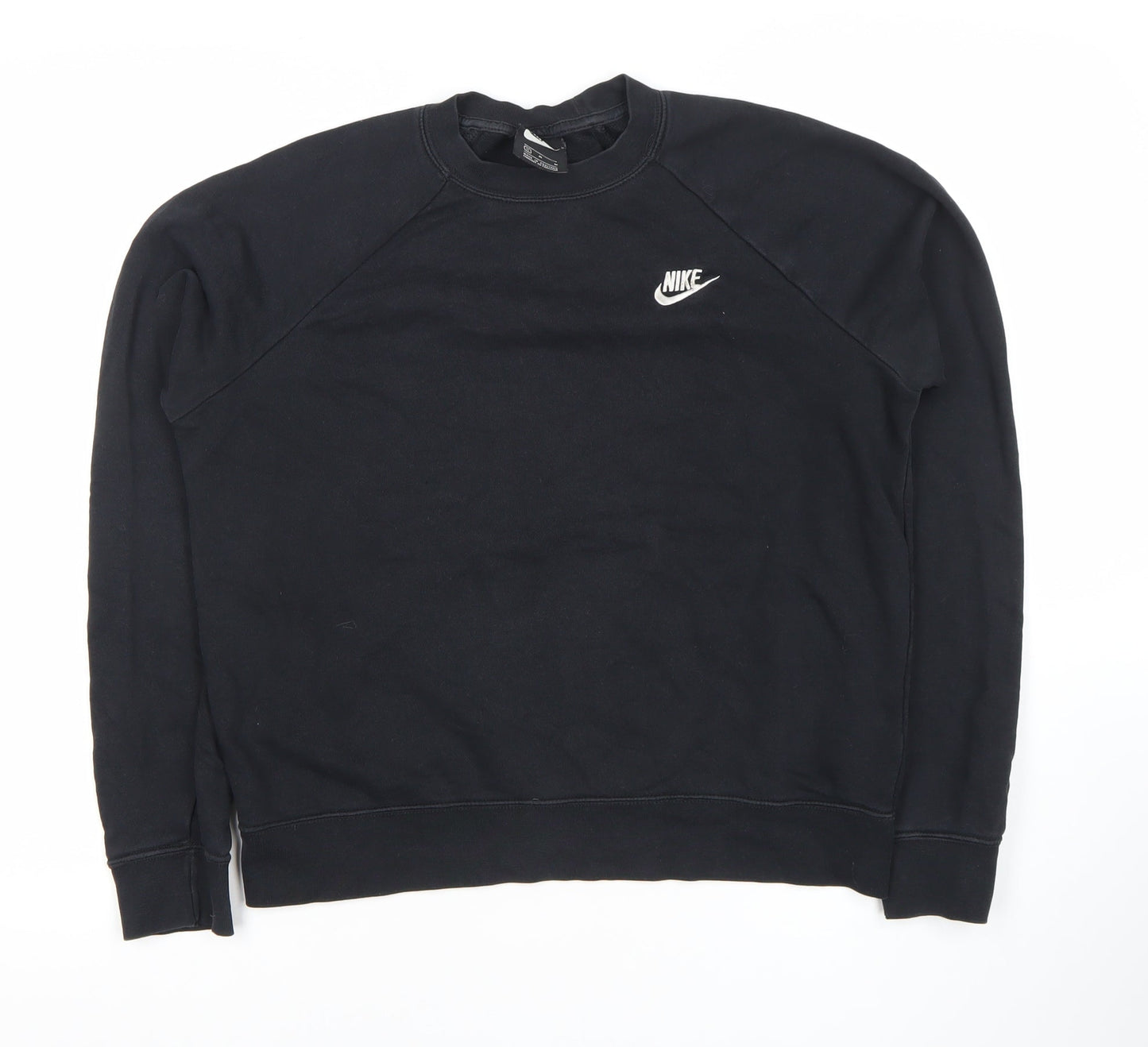 Nike Unisex Black Crew Neck Pullover Sweatshirt M Regular Fit