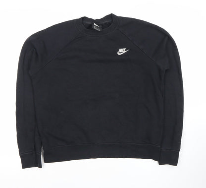 Nike Unisex Black Crew Neck Pullover Sweatshirt M Regular Fit