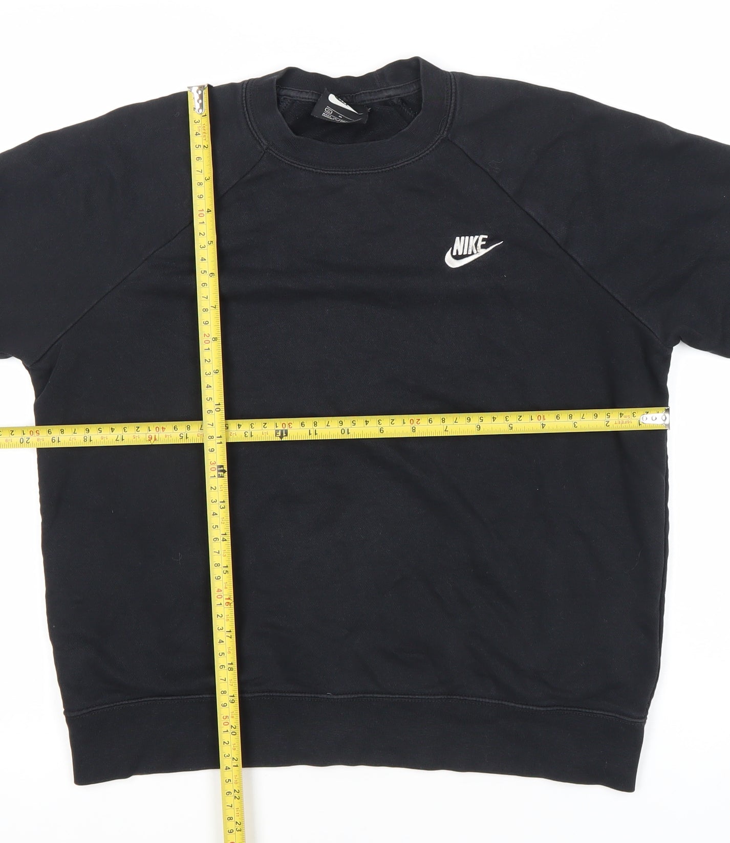 Nike Unisex Black Crew Neck Pullover Sweatshirt M Regular Fit