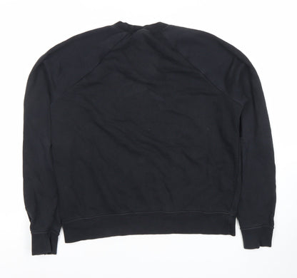 Nike Unisex Black Crew Neck Pullover Sweatshirt M Regular Fit