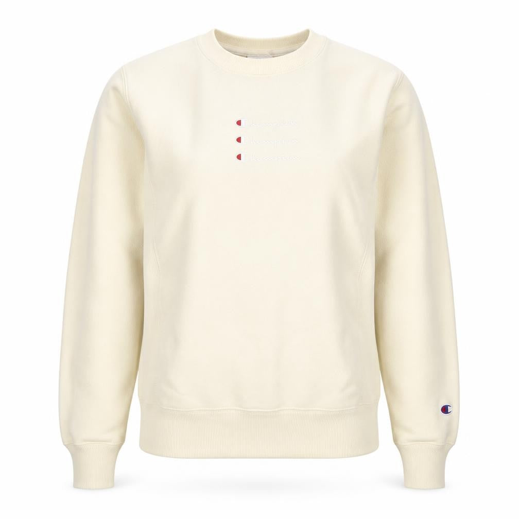 Womens UK Size XS Champion Ivory Pullover Sweatshirt