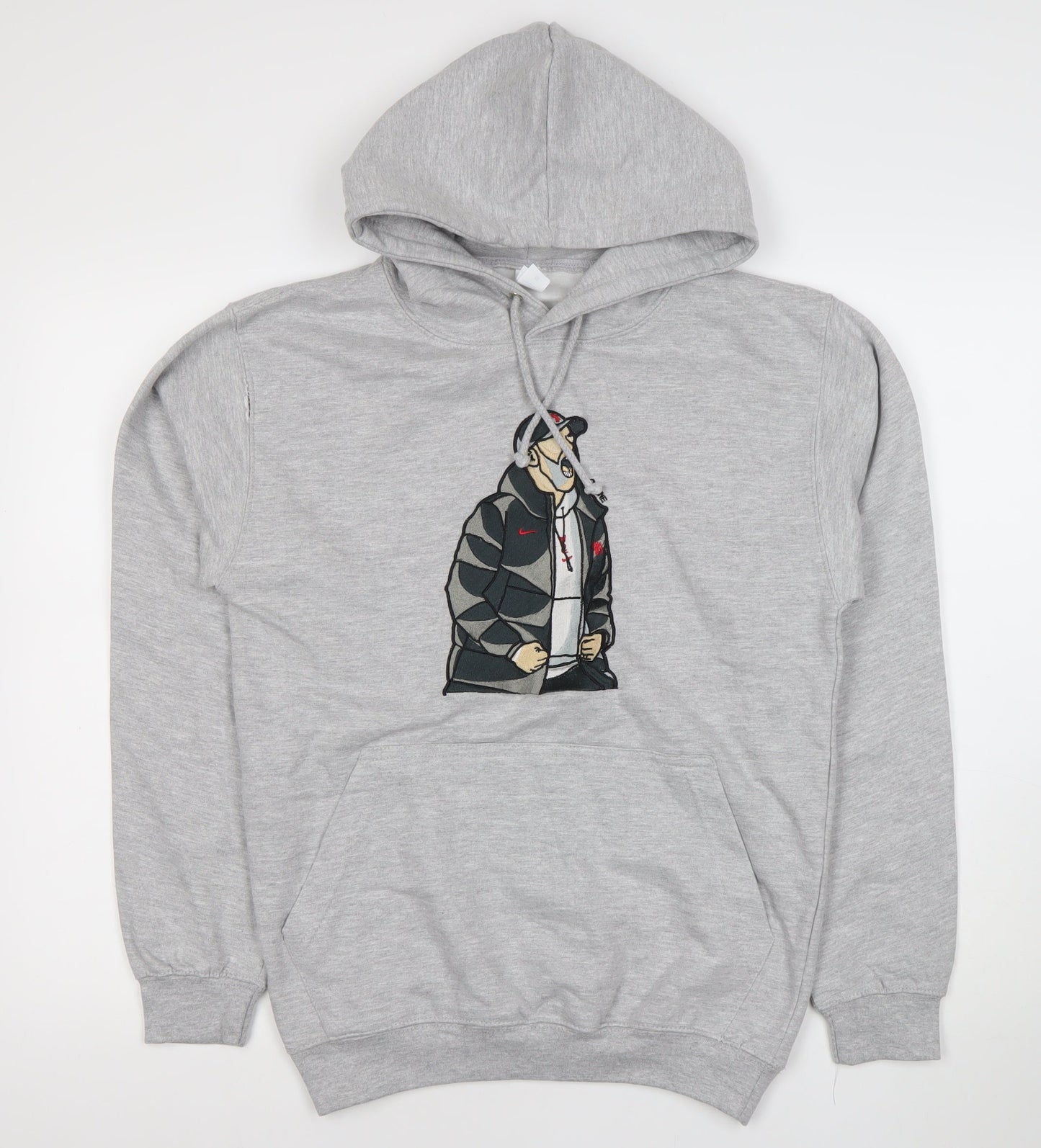 Mens UK Size S Just Hoods Grey Pullover Hoodie