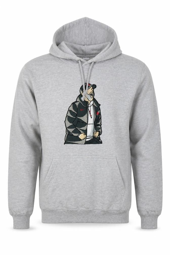 Mens UK Size S Just Hoods Grey Pullover Hoodie