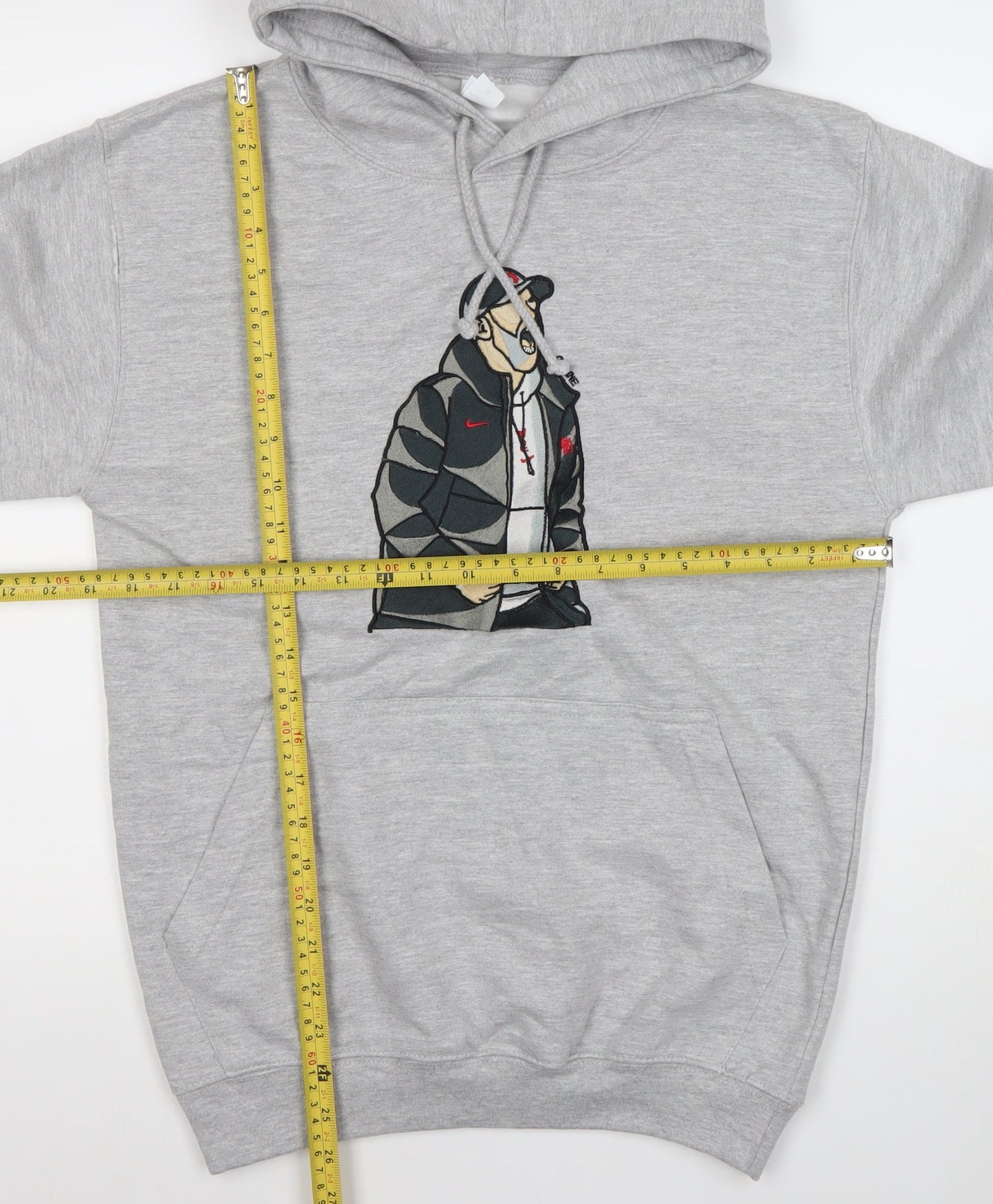 Mens UK Size S Just Hoods Grey Pullover Hoodie