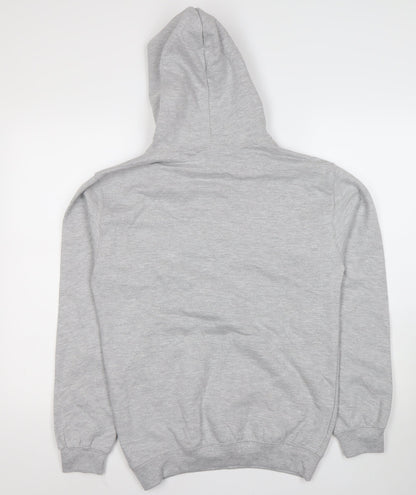 Mens UK Size S Just Hoods Grey Pullover Hoodie