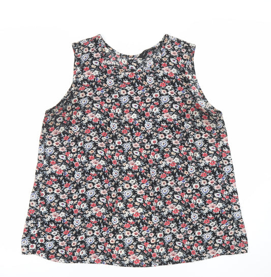 New Look Womens Multicoloured Floral Sleeveless Tank Top Size 8