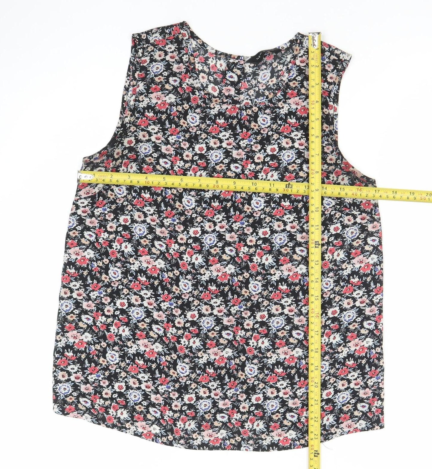 Womens UK Size 8 New Look Multicoloured Basic Tank