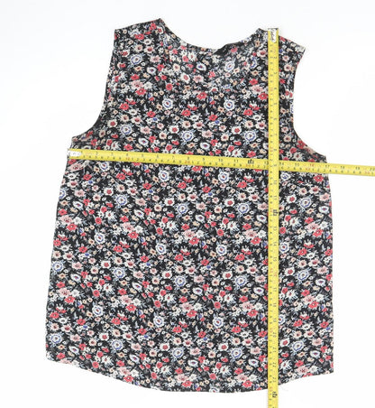 Womens UK Size 8 New Look Multicoloured Basic Tank