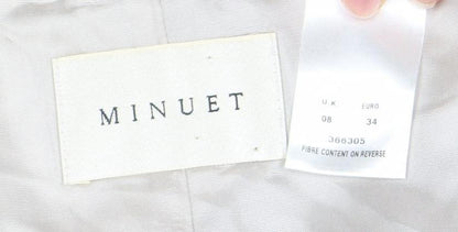 Minuet Women’s Blue Beige Floral Sheath Dress Size 8 Knee Length