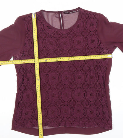 Womens UK Size 12 NEXT Purple Lace Blouse