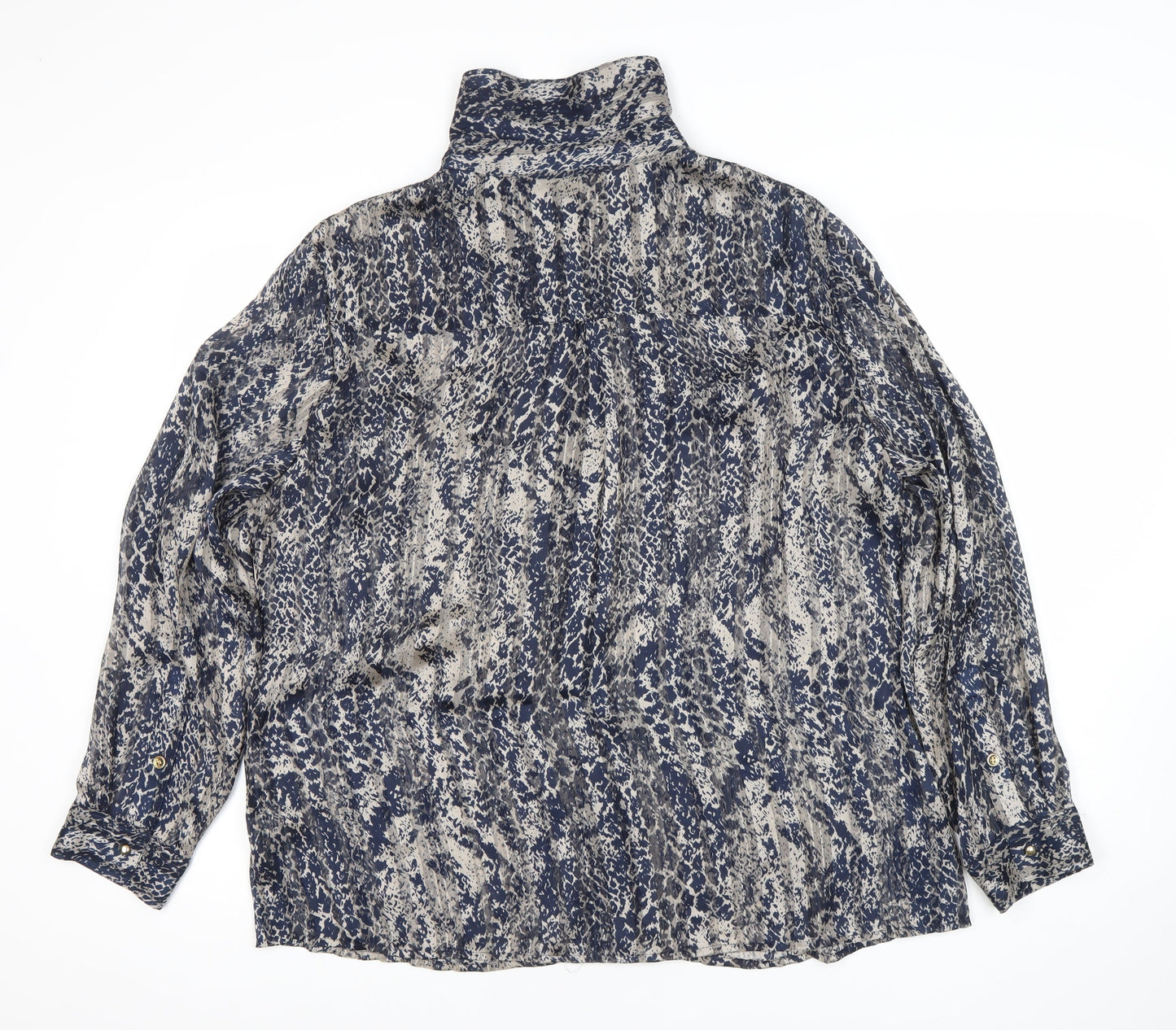 Womens UK Size 18 Planet Blue Basic Blouse