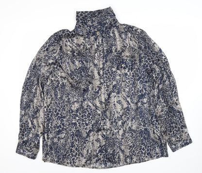 Womens UK Size 18 Planet Blue Basic Blouse