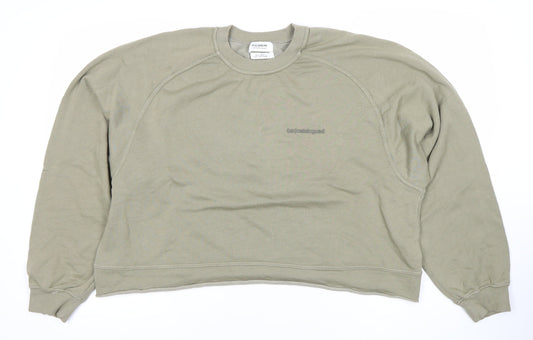 Womens UK Size M Pull&Bear Green Pullover Sweatshirt