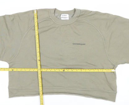 Womens UK Size M Pull&Bear Green Pullover Sweatshirt