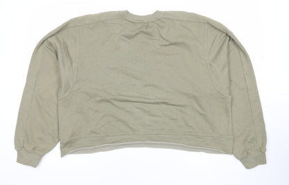 Womens UK Size M Pull&Bear Green Pullover Sweatshirt