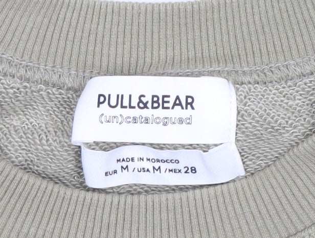 Womens UK Size M Pull&Bear Green Pullover Sweatshirt