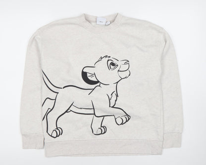 Womens UK Size XS Disney Beige Pullover Sweatshirt