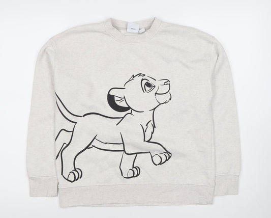 Womens UK Size XS Disney Beige Pullover Sweatshirt