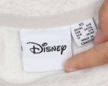 Womens UK Size XS Disney Beige Pullover Sweatshirt