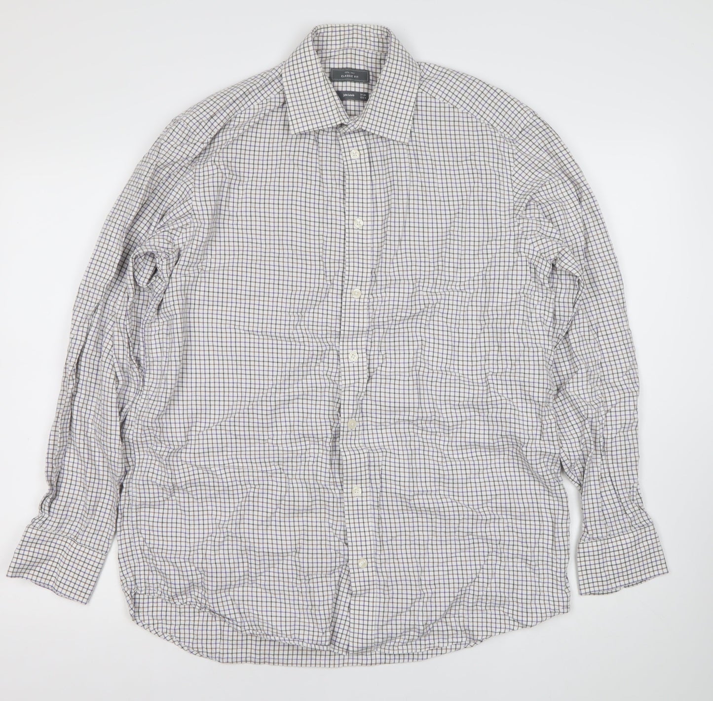 Mens UK Collar Size 39 John Lewis Smart Multicoloured  Dress Shirt