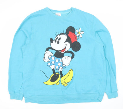 Womens UK Size 2XL Disney Blue Pullover Sweatshirt