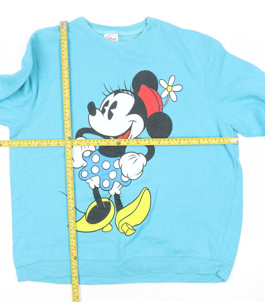 Womens UK Size 2XL Disney Blue Pullover Sweatshirt