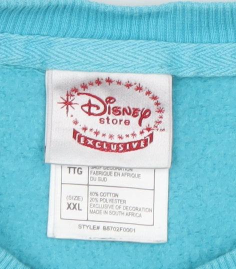 Womens UK Size 2XL Disney Blue Pullover Sweatshirt