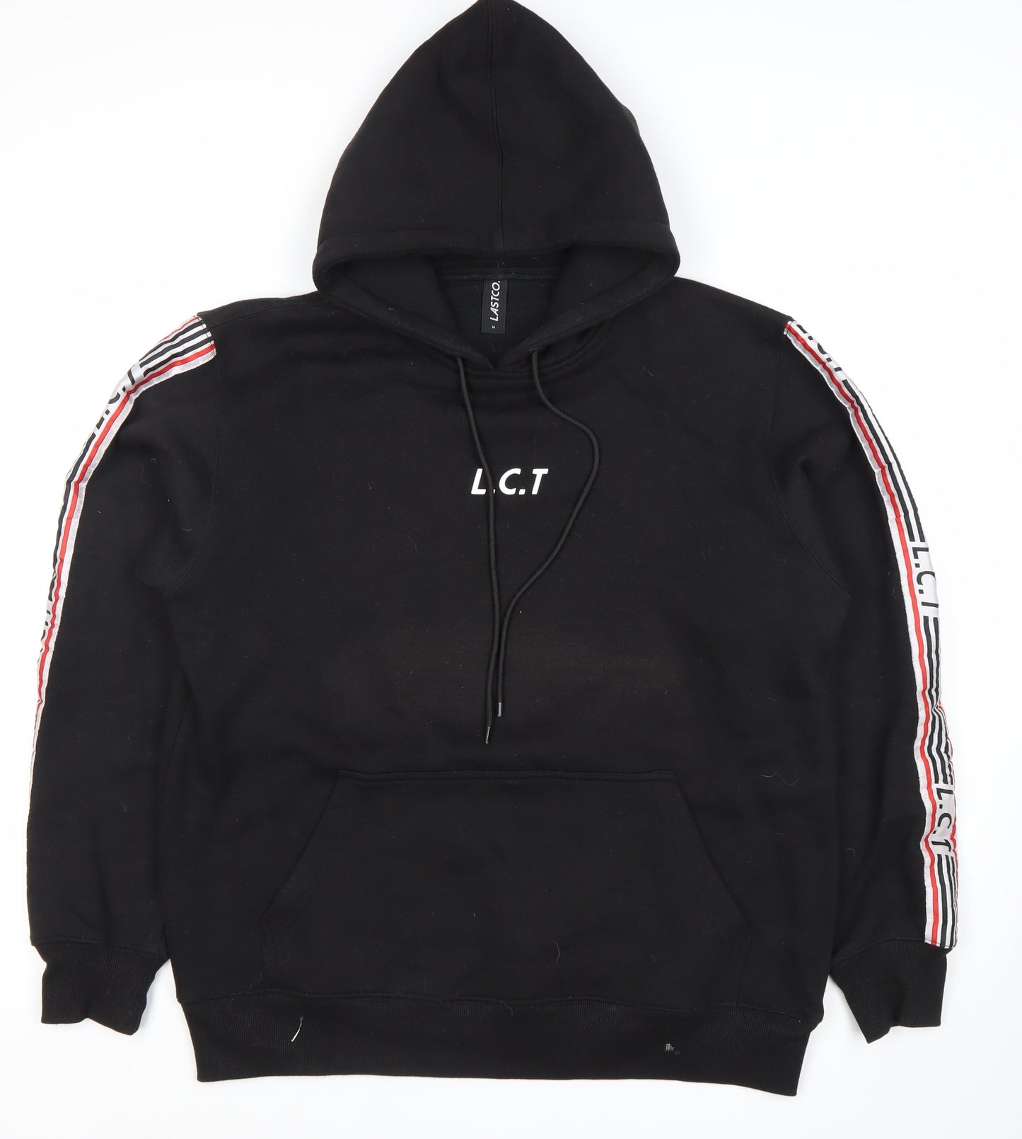 LASTCO Men’s Black Pullover Hoodie Size M with Logo