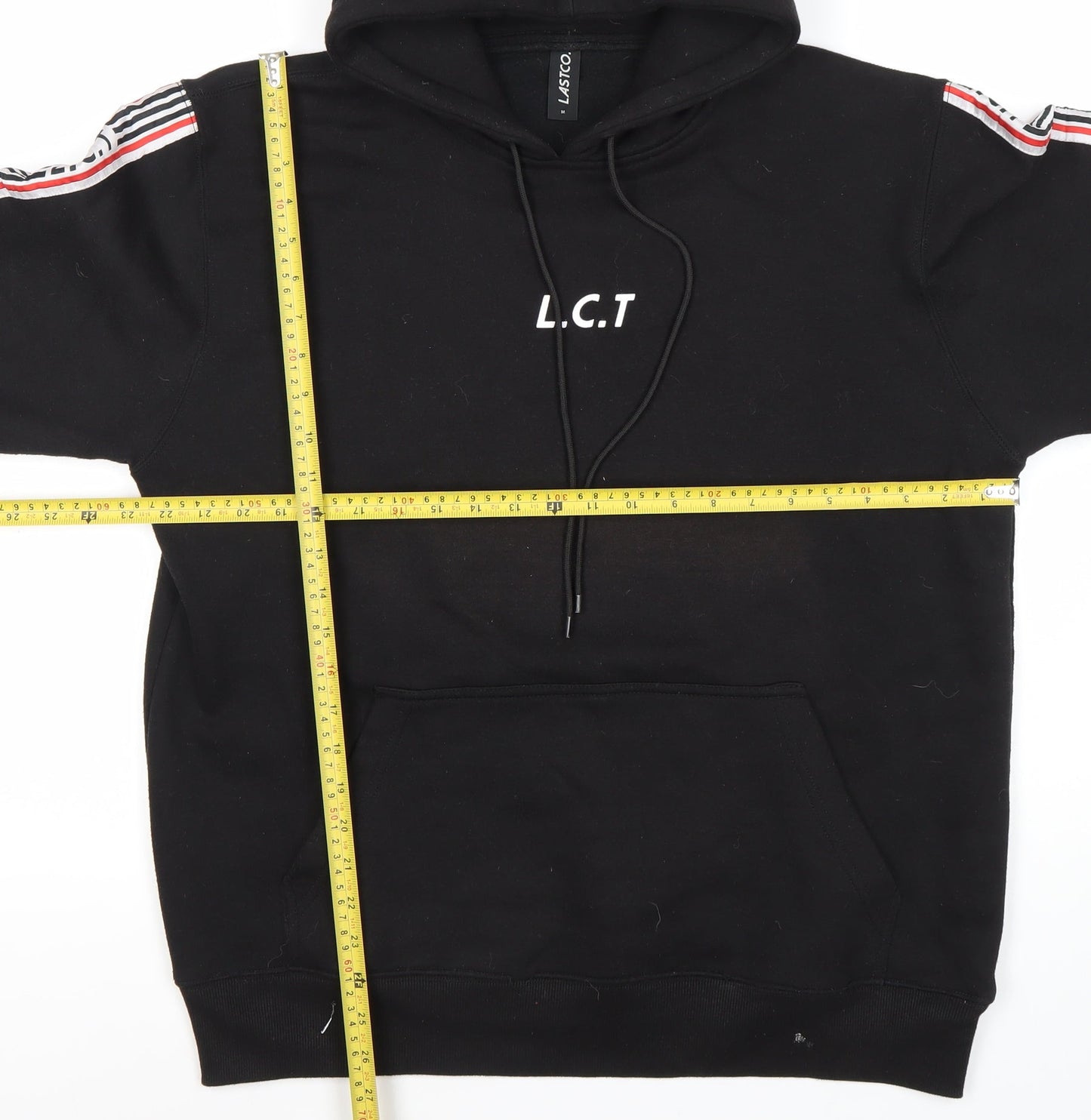 LASTCO Men’s Black Pullover Hoodie Size M with Logo