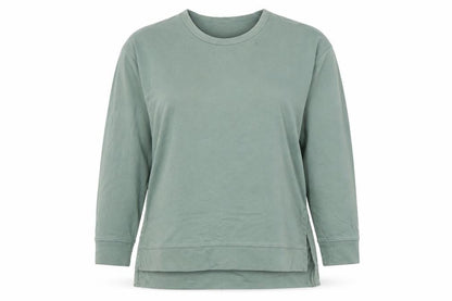 APEIYU Women’s Green Long Sleeve Cotton Blend Basic T-Shirt M