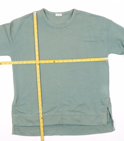 APEIYU Women’s Green Long Sleeve Cotton Blend Basic T-Shirt M