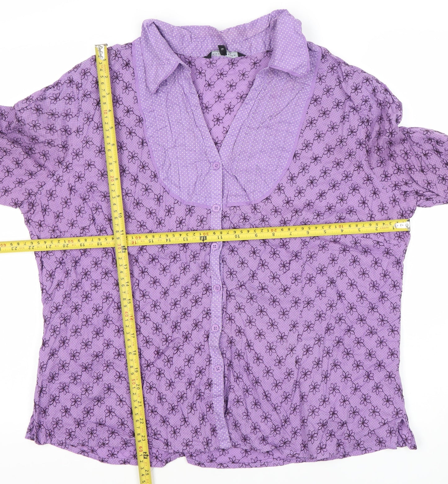 Womens UK Size 18 Debenhams Purple Blouse Button-Up
