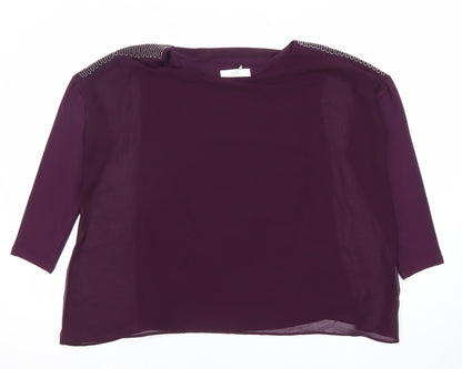 Womens UK Size S Wallis Purple Tunic Blouse