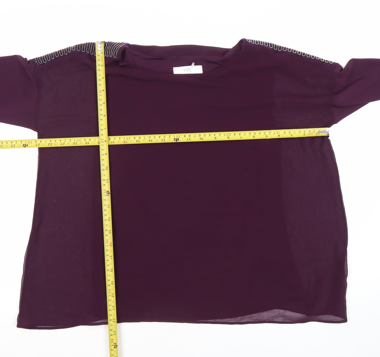 Womens UK Size S Wallis Purple Tunic Blouse