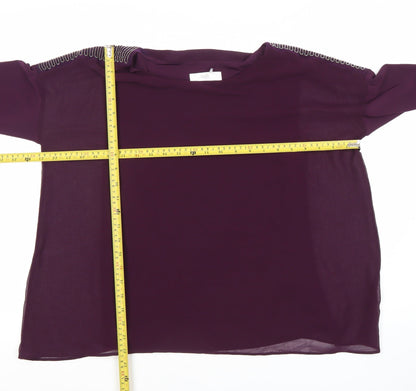Womens UK Size S Wallis Purple Tunic Blouse